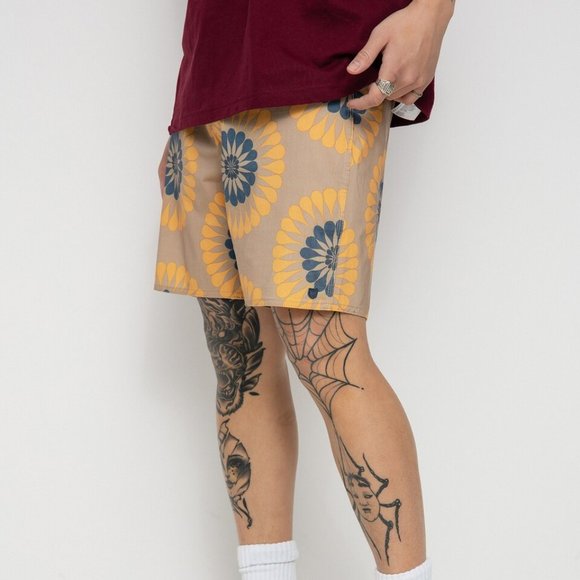 Brixton Temple Swim Trunks in Mojave Sun Floral - Picture 3 of 5